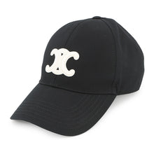 将图像加载到图库查看器中,CELINE Triomphe Baseball cap Size M Black/White2AUT6969P Cotton100%