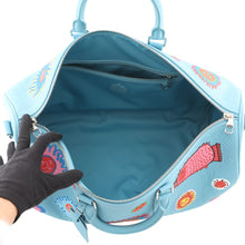Load image into Gallery viewer, LOUIS VUITTON LVxYK KeepallBandouliere Blue/MulticolorM21713 Monogram・Taurillon Yayoi Kusama Size 50