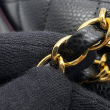 Load image into Gallery viewer, CHANEL Matelasse W flap WChainShoulder Bag BlackA01112 Caviar Leather Size 25