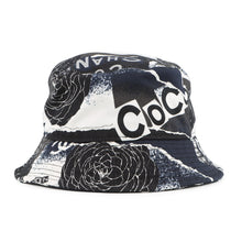 Load image into Gallery viewer, CHANEL Camellia bucket hat Size M Black/White Cotton 100%