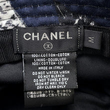 Load image into Gallery viewer, CHANEL Camellia bucket hat Size M Black/White Cotton 100%