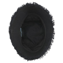 将图像加载到图库查看器中,PRADA Drill logo fringe bucket hat Size S Black1HC137 Cotton100%