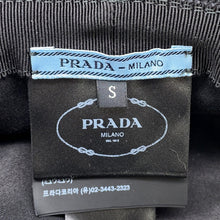 将图像加载到图库查看器中,PRADA Drill logo fringe bucket hat Size S Black1HC137 Cotton100%