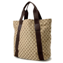 将图像加载到图库查看器中,GUCCI GG Canvas Tote Bag Beige/Brown189669 Canvas