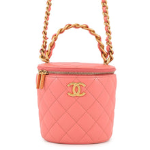 将图像加载到图库查看器中,CHANEL Vanity Top Handle Shoulder Bag Pink Lambskin