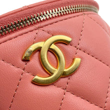 将图像加载到图库查看器中,CHANEL Vanity Top Handle Shoulder Bag Pink Lambskin