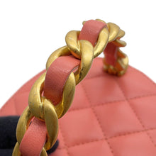 将图像加载到图库查看器中,CHANEL Vanity Top Handle Shoulder Bag Pink Lambskin