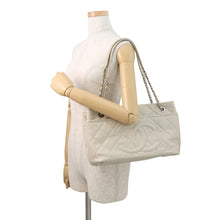 将图像加载到图库查看器中,CHANEL Matelasse ChainTote Bag IvoryA48374 Caviar Leather