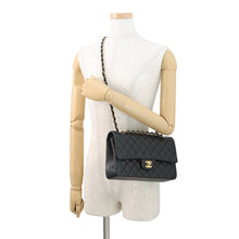Load image into Gallery viewer, CHANEL Matelasse W flap ChainShoulder BlackA01112 Lambskin Size 25