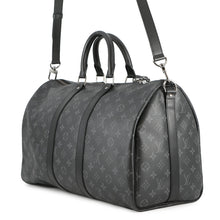 将图像加载到图库查看器中,LOUIS VUITTON Keepall Bandouliere NoirM40569 Monogram Eclipse Size 45