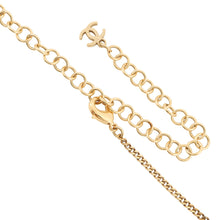 Load image into Gallery viewer, CHANEL CC Logo Perfume Bottle Motif NecklaceAB4392 Gold Plated Rhinestone Faux Pearl