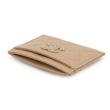 将图像加载到图库查看器中,CHANEL CC Logo Card Case BeigeAP2737 Caviar Leather/Rhinestone
