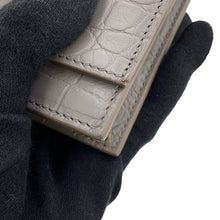 将图像加载到图库查看器中,SAINT LAURENT PARIS Kate Chain Wallet Gray452159 Croco embossed leather