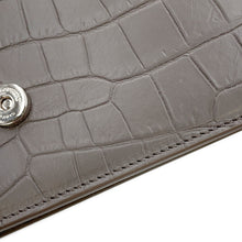 将图像加载到图库查看器中,SAINT LAURENT PARIS Kate Chain Wallet Gray452159 Croco embossed leather