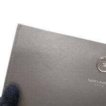 将图像加载到图库查看器中,SAINT LAURENT PARIS Kate Chain Wallet Gray452159 Croco embossed leather