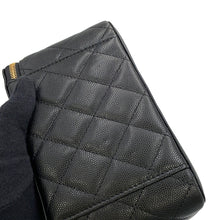 Load image into Gallery viewer, CHANEL Matelasse Vanity ChainShoulder Bag BlackAP1341 Caviar Leather Rhinestone
