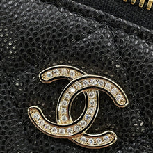 Load image into Gallery viewer, CHANEL Matelasse Vanity ChainShoulder Bag BlackAP1341 Caviar Leather Rhinestone