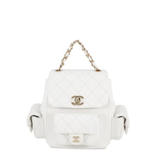 Load image into Gallery viewer, CHANEL Matelasse Multi-Pocket Backpack WhiteAS4399 Caviar Leather