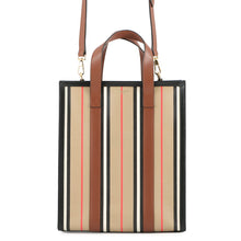 Load image into Gallery viewer, BURBERRY Icon Stripe 2-way Bag Beige/Brown8078433 PVC Leather