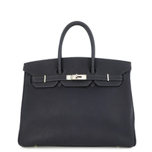 将图像加载到图库查看器中,HERMES Birkin Blue Indigo Togo Leather Size 35