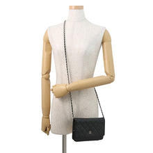 将图像加载到图库查看器中,CHANEL Matelasse Chain wallet BlackAP0250 Caviar Leather