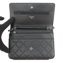 将图像加载到图库查看器中,CHANEL Matelasse Chain wallet BlackAP0250 Caviar Leather