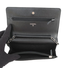 将图像加载到图库查看器中,CHANEL Matelasse Chain wallet BlackAP0250 Caviar Leather