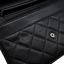 将图像加载到图库查看器中,CHANEL Matelasse Chain wallet BlackAP0250 Caviar Leather