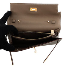 将图像加载到图库查看器中,HERMES Kelly wallet long to go Etoupe Epsom