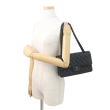 Load image into Gallery viewer, CHANEL Matelasse Double Flap ChainShoulder BlackA01112 Calf Leather Size 25