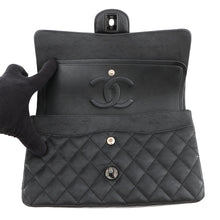 Load image into Gallery viewer, CHANEL Matelasse Double Flap ChainShoulder BlackA01112 Calf Leather Size 25