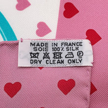 将图像加载到图库查看器中,HERMES Carre Bride Gala Size 45 Rose Vivale/Rouge/Turquoise Silk100%