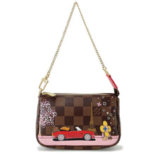 将图像加载到图库查看器中,LOUIS VUITTON Mini Pochette Accessories Christmas Limited Edition RedN60259 Damier Ebene Canvas Vivienne
