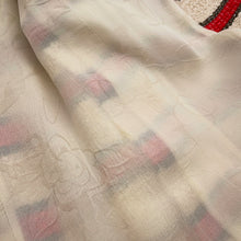 Load image into Gallery viewer, CHANEL Striped Tweed Jacket Size 42 Ivory/Red/BrownP33189 Cotton 38% Silk 38% Polyamide 17% Wool 4% Rayon2% Metal 1%