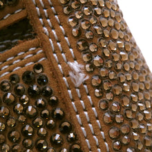 Load image into Gallery viewer, LOUIS VUITTON Oberkampf Line EncreBoots Brown/Gold Leather Rhinestone Size 10