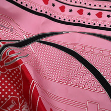 将图像加载到图库查看器中,HERMES Carre Grand Manege Bandana Love Size 70 Rouge/Rose/Black Silk100%