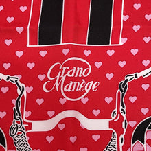 将图像加载到图库查看器中,HERMES Carre Grand Manege Bandana Love Size 70 Rouge/Rose/Black Silk100%