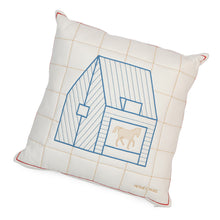 Load image into Gallery viewer, HERMES Bag Cushion Blue・Bread Wool 97% Cashmere3% Size 43x43