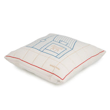 Load image into Gallery viewer, HERMES Bag Cushion Blue・Bread Wool 97% Cashmere3% Size 43x43