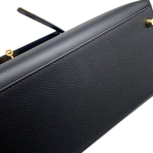 将图像加载到图库查看器中,HERMES Kelly Sellier Black Epsom Size 28