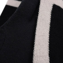 Load image into Gallery viewer, CHANEL CC Logo Large Scarf Black/White/Pink Cashmere100%