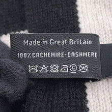Load image into Gallery viewer, CHANEL CC Logo Large Scarf Black/White/Pink Cashmere100%