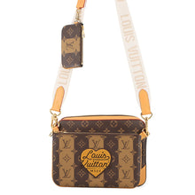 Load image into Gallery viewer, LOUIS VUITTON Trio Messenger BrownM45965 Monogram Stripe LV Squared