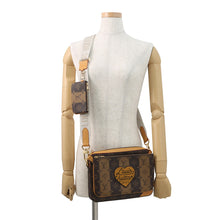 Load image into Gallery viewer, LOUIS VUITTON Trio Messenger BrownM45965 Monogram Stripe LV Squared