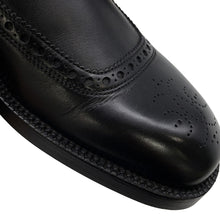 Load image into Gallery viewer, HERMES Side gore short boots brogue (perforated) Black Leather Size 43