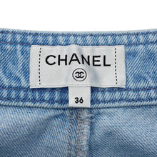 Load image into Gallery viewer, CHANEL COCO Button Denim Pants Size 36 Light BlueP76228 Cotton100%