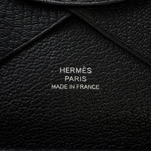 Load image into Gallery viewer, HERMES Calvi Duo Black Chevre Myzore Goatskin
