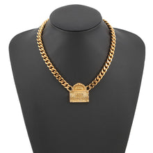 Load image into Gallery viewer, CHANEL RUE CAMBON logo necklace GoldAB8651 Gold Plated