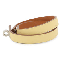 Load image into Gallery viewer, HERMES Kelly Duble Tour Bracelet Size T2 Jaune Poussin Swift Leather