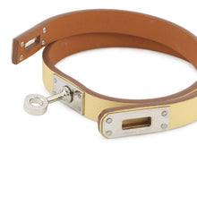 Load image into Gallery viewer, HERMES Kelly Duble Tour Bracelet Size T2 Jaune Poussin Swift Leather